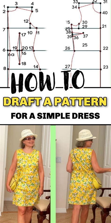 How To Draft A Pattern For A Simple Dress With Your Own Measurements Simple Dress Pattern