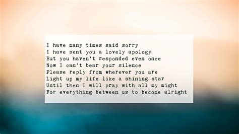 I'm Sorry Poems | Text And Image Poems | QuoteReel