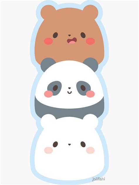 We Bare Gumdrop Bears Sticker By Jolifishi Cute Panda Wallpaper We
