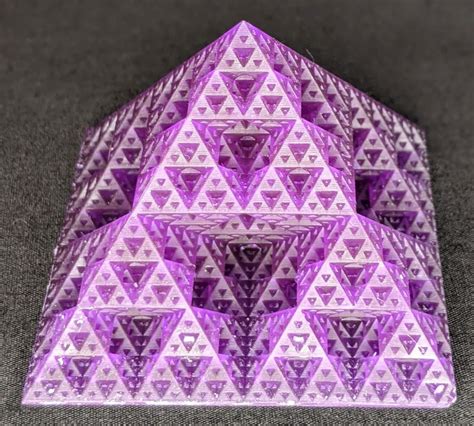 Sierpinski Triangle Fractal 3d Print Square Pyramid Or Etsy Ireland