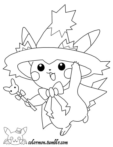 Pikachu Halloween Coloring Pages Through The Thousand Pictures On The