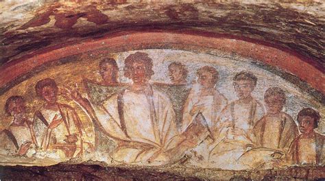 Murals In The Catacombs Of Domitilla Rome 2nd 4th Centuries