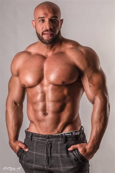Sergio Haz Gorgeous Black Men Shirtless Hunks Gym Men