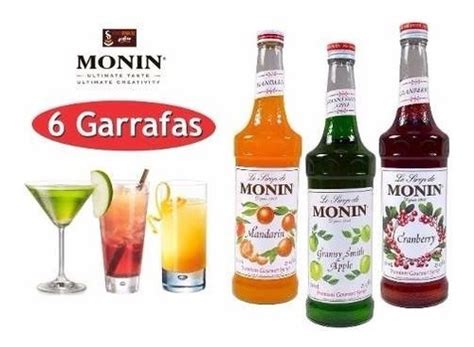 Xarope Para Soda Italiana 6 Garrafas De Monin 700ml Frete grátis