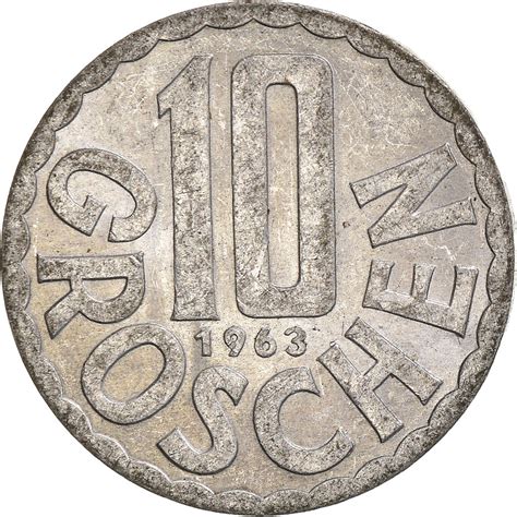 Ten Groschen 1963 Coin From Austria Online Coin Club
