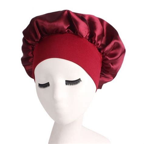 Women Soft Pure Satin Silk Sleeping Cap Night Sleep Hat Hair Care