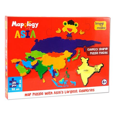 Foam Map Puzzle Mapology Destination Asia Educational Toy Set Imagimake