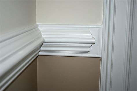 Simple and less expensive than full raised panel wainscot. Chair_Rail_WM300_with_Backer | Chair rail, Wainscoting, Chair