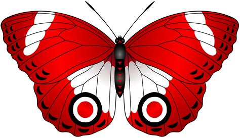 Butterfly Red Clip Art Red Butterfly Transparent Clip Art Image Png