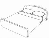 Bed Coloring Objects Printable Drawing sketch template