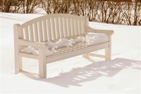 Bench In Winter Park Stock Image Image Of Sunny Seat 5023759