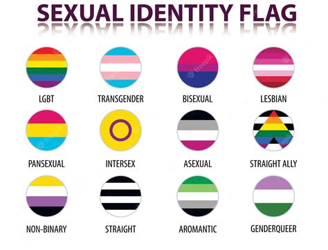 Premium Vector Set Of Flags Of Lgbt Symbols In A Circle Sexual Identity Pride Gay Transgender