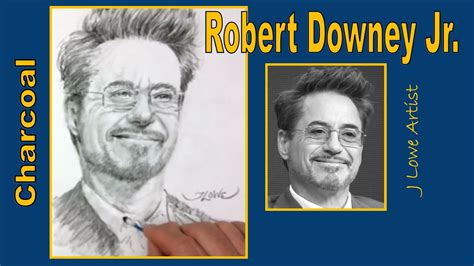 How To Draw Robert Downey Jr Step By Step Charcoal Pencil Portrait
