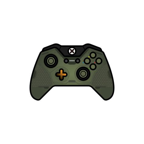 Green Controller Halo Gamer Xbox One Master Chief Icon