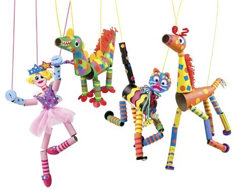 Adorable Marionette Puppets Recycled Materials Kiddie Puppets