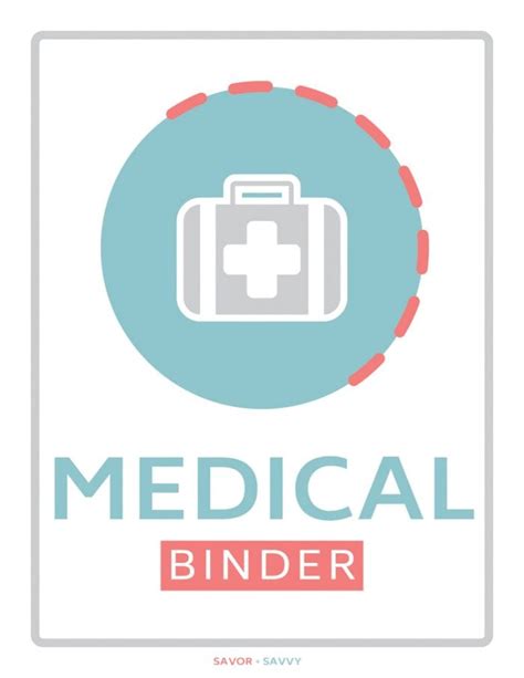 Free Medical Binder Printable 25 Pages Savor Savvy