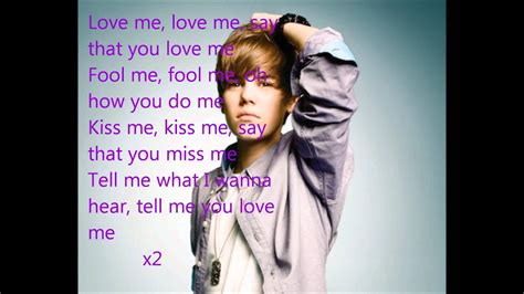 Justin Bieber Love Me With Lyrics Youtube