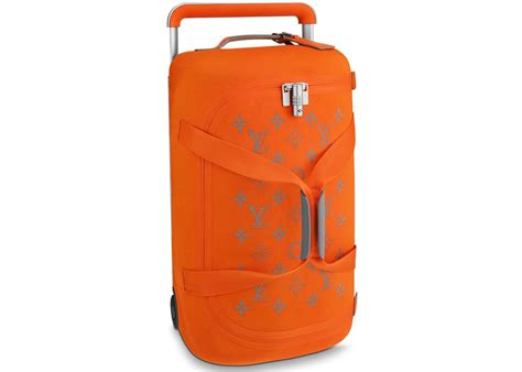 Pre-Owned Louis Vuitton Horizon Duffle Soft Jacquard 55 Orange