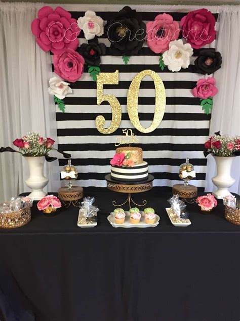 Kate Spade Birthday Party Ideas Photo 6 Of 15 50th Birthday Decorations 50th Birthday Party