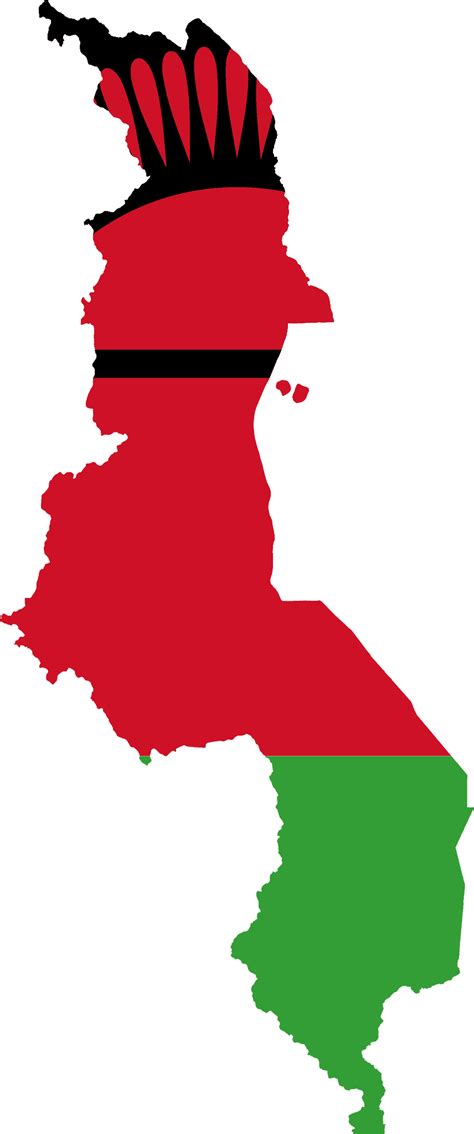 Flag Map Of Malawi Symbol Hunt