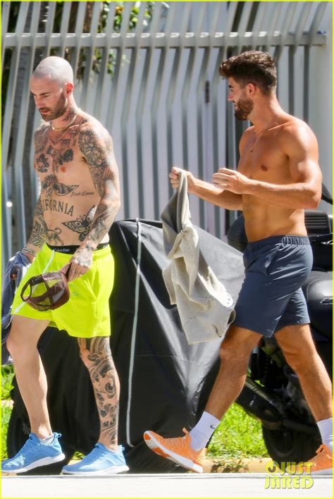 Adam Levine Puts All His Tattoos On Display For Shirtless Workout Photo 4580159 Adam Levine