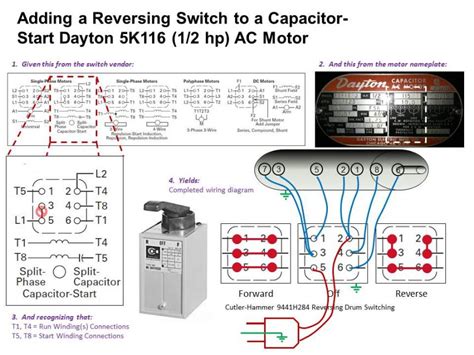 This time the electrician has brought power into the first switch, through the second switch, and on to using the wire colors in the diagram, the white wire at the switch should be hot all the time. wireing a new motor