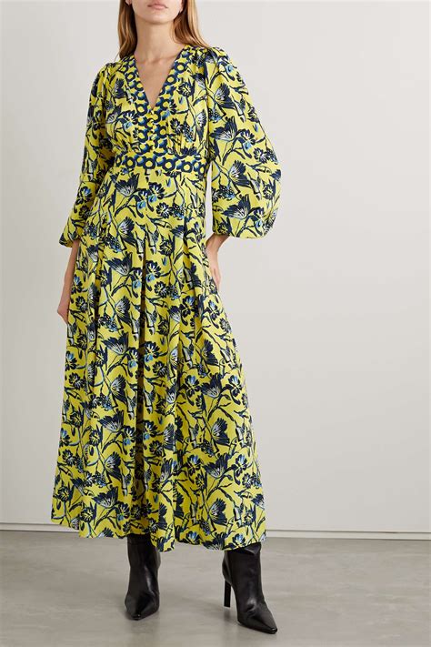 Diane Von Furstenberg Anjali Floral Print Crepe De Chine Maxi Dress Net A Porter