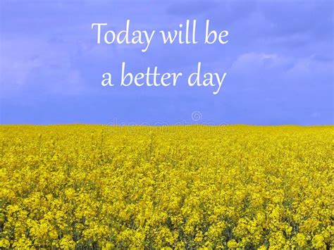 Today Will Be A Better Day Inspirational Quote Stock Photo Image Of