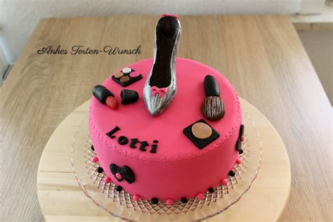 Ein besonderer anlass verdient eine besondere torte. Mädchen Geburtstags-Torte makeup High Heel Schminke Pink ...