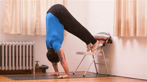 Use A Chair To Progress Toward A Handstand Press