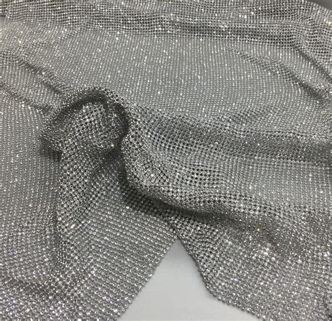 Silver Rhinestone Sheet Crystal Fabric Rhinestone Fabric