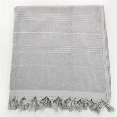 Terry Turkish Peshtemal Towel Sultan Oeko Tex Color Light Grey