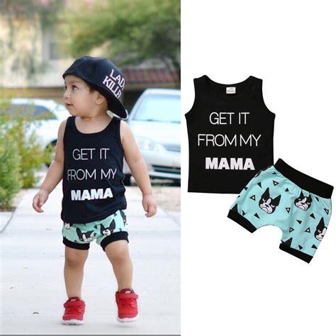 Age3t Baby Boys Print T Shirt Topspants Outfits Yesot O Neck T Shirts