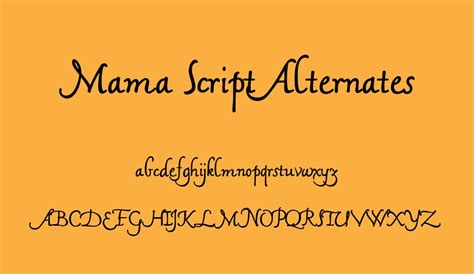 Mama Script Alternates Font Font Tr