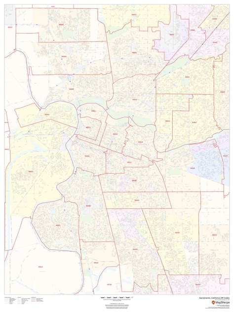 Sacramento Zip Code Map United States Map