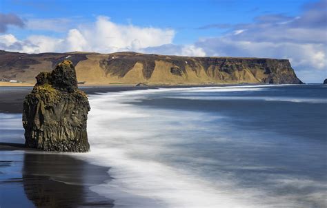 Wallpaper Sea Coast Iceland Iceland Cape Dyrholaey For Mobile And