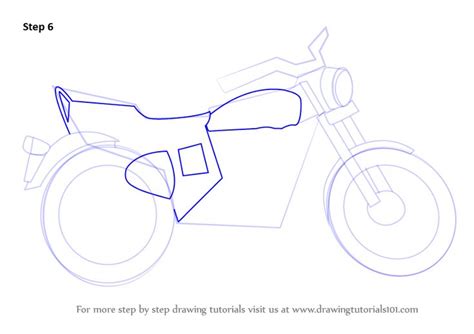 Learn How To Draw A Motorcycle Two Wheelers Step By Step Drawing