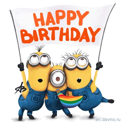 Despicable Me Minions Happy Birthday Card — Download On