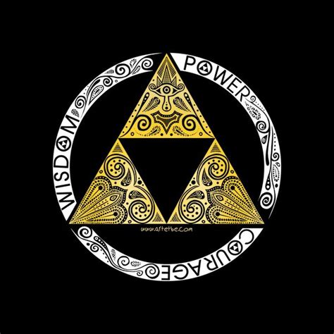 Zelda Triforce Circle Tshirt Print Design By Art Et Be