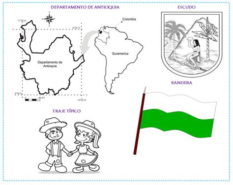 Escudo De Antioquia Para Colorear E Imprimir