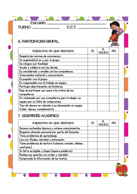 Maravillosos formatos para la evaluación y seguimiento de la conducta de nuestros alumnos