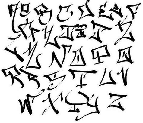 Gangsta Calligraphy Graffiti Alphabet