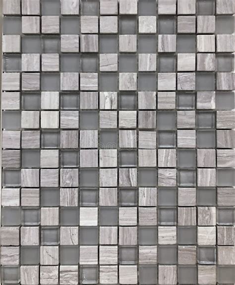 Background Texture Of Gray Tiles Mosaics Wall And Floor Stock Image
