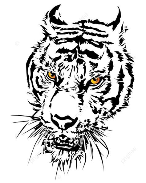 Tiger Head Silhouette Vector Design Images Tiger Head Silhouette And