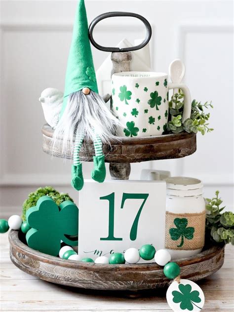 St Patrick S Day Decor Shamrock Table Decorations St Etsy In