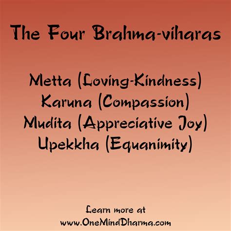 Vihàra means 'to dwell', 'to live' or 'to abide.' The Four Brahma-viharas (Heart Practices)