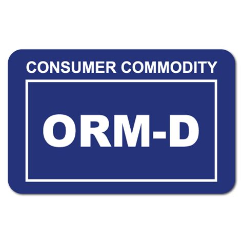 Ship hazmat (hazardous materials) | how to. Consumer Commodity ORM-D Stickers
