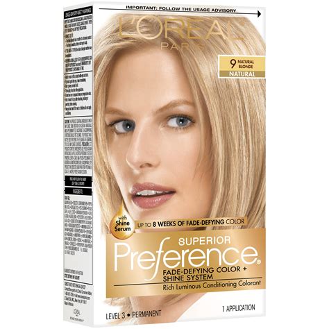 Loreal Paris Superior Preference Fade Defying Shine Permanent Hair Color 8g Golden Blonde