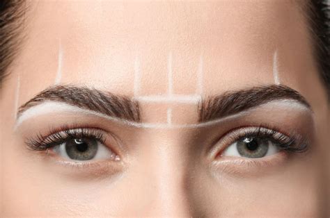Woman With Eyebrow Shape Marks On Her Eyebrows Perfect Eyebrow Shape Perfect Eyebrows
