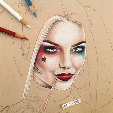 Harley Quinn Face Drawing At Explore